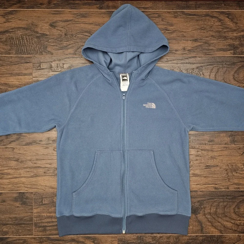 The North Face Youth Boys‎ Large Blue Full Zip Hooded Sweatshirt Hoodie